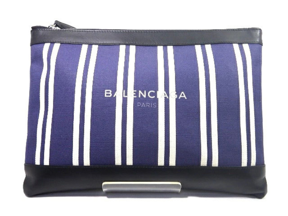 Balenciaga bag clip clutch canvas calfskin